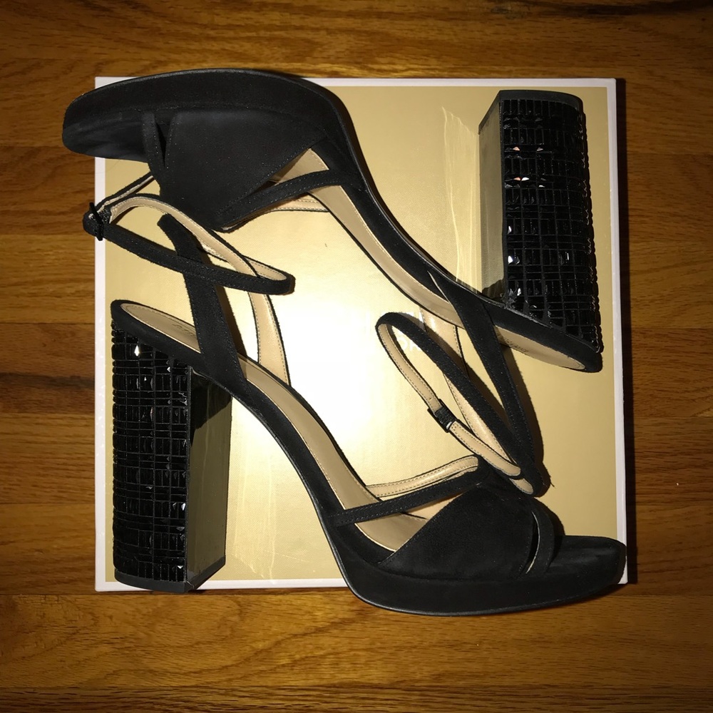 Platform Suede Block Heels - image 3